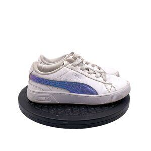 Puma Kids Girls Vikky V3 Twinkle Lace Up Sneakers Shoes Casual - White Size 1C